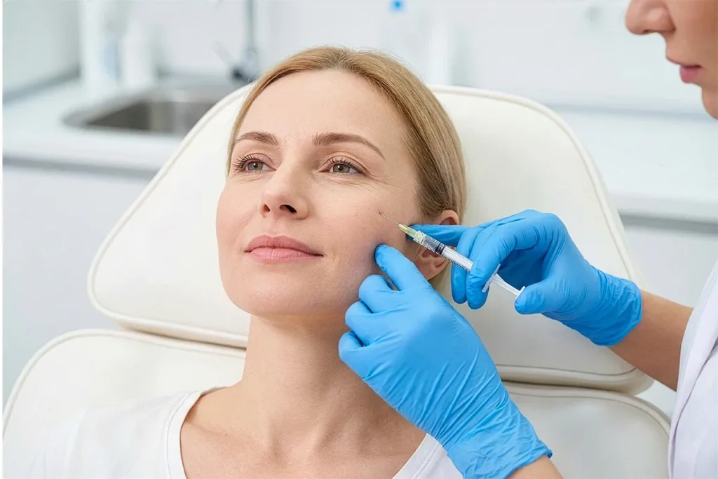 Woman Getting EZ Gel Filler at Canvas Skin Clinic in Oro Valley, AZ